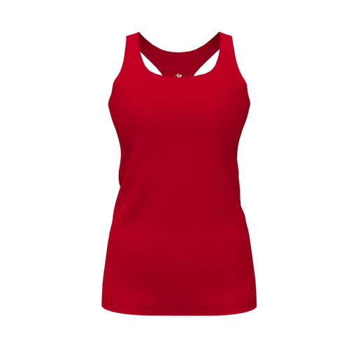 [FT0TRBRD-FYS-LOGO1] Decker Racerback Tank Top (Female Youth S, Red, Logo 1)